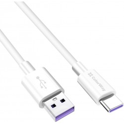 Кабель USB <-> USB 3.1 Type C, ColorWay, White, 1 м, 5.0A (CW-CBUC019-WH) Кабель USB <-> USB 3.1 Type C, ColorWay, White, 1 м, 5.0A (CW-CBUC019-WH)